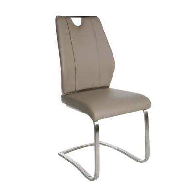 Quality Taupe Leatherette Guest or Conference Chairs (Set of 2)