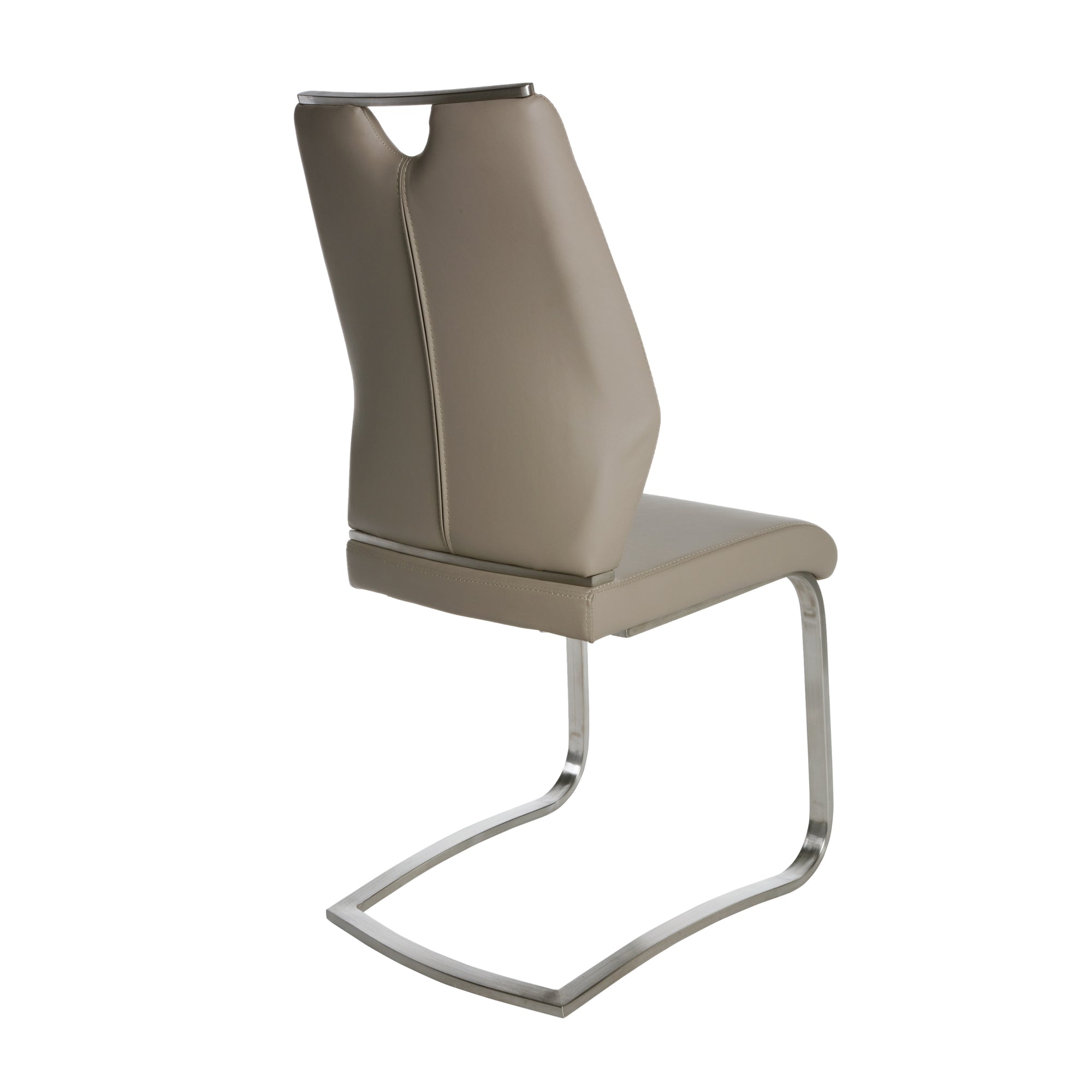 Quality Taupe Leatherette Guest or Conference Chairs (Set of 2)