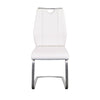 Quality White Leatherette Guest or Conference Chairs (Set of 2)