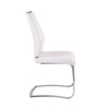 Quality White Leatherette Guest or Conference Chairs (Set of 2)