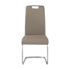 Comfortable Taupe Guest or Conference Chair With Handle (Set of 4)