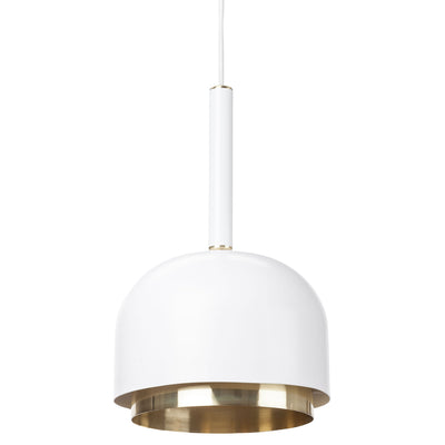 Simple Pendant Light in Matte White Steel