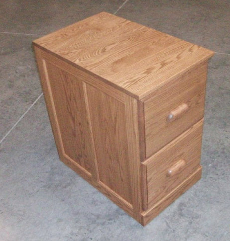 Solid Wood Handcrafted Red Oak Vertical File Cabinet