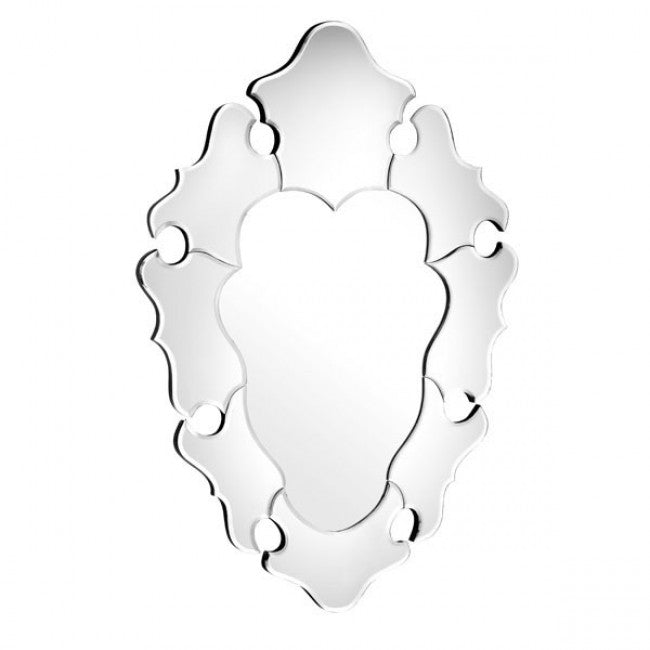 Bold Clear-Framed Mirror w/ Hypnotic Edge