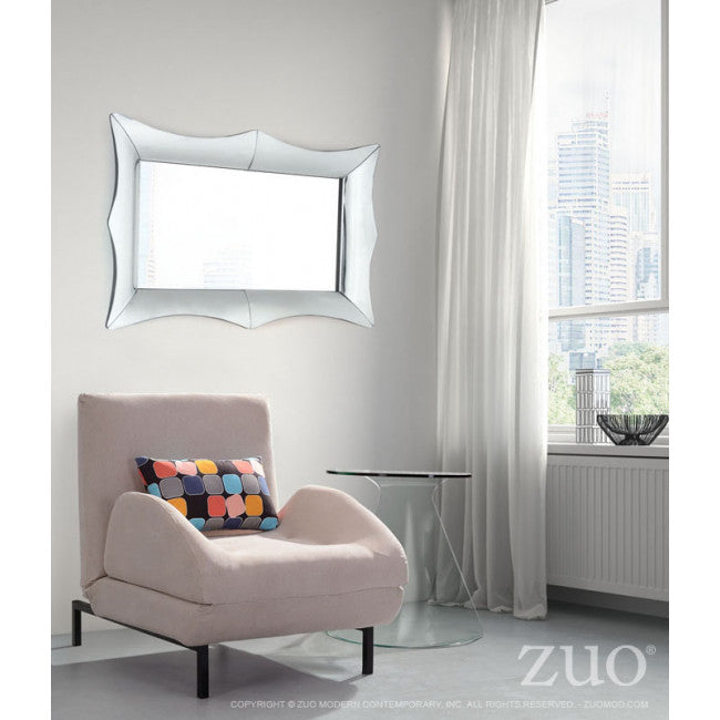 Classic Rectangular Mirror w/ Rounded Mirror Frame