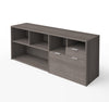 Modern Bark Gray 71" Storage Credenza with Drawers