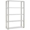 40" Shelving Unit in Gloss White and Aluminum