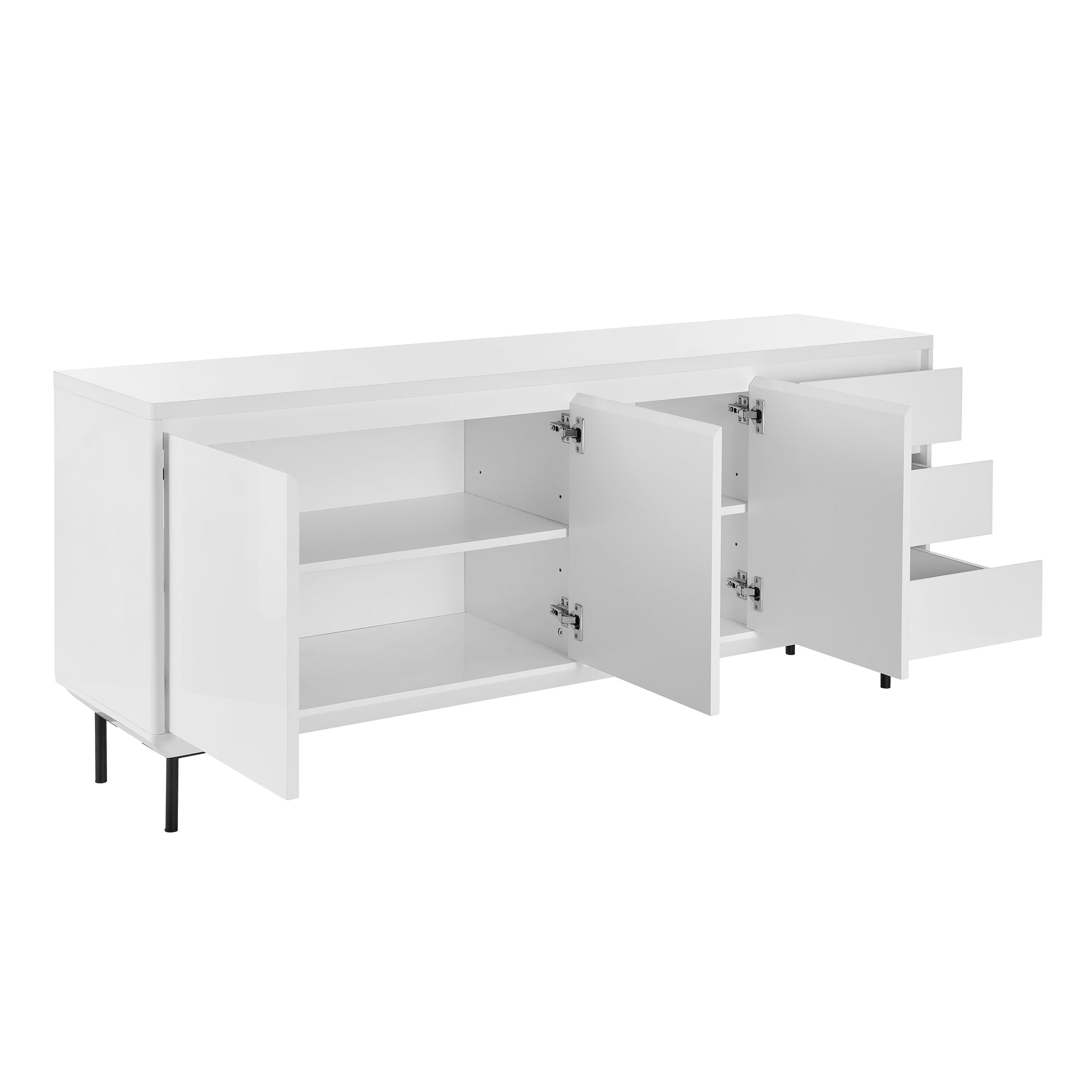 Fuel white credenza sales