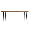 71" Office Desk with Solid Poplar Top and Black Legs