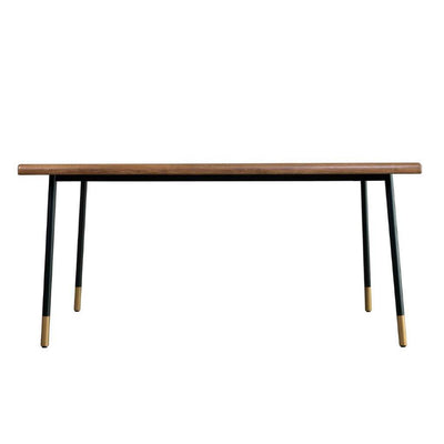 71" Office Desk with Solid Poplar Top and Black Legs