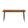 71" Office Desk with Solid Poplar Top and Black Legs