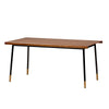 71" Office Desk with Solid Poplar Top and Black Legs