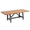 Industrial 84" Conference Table with Solid Acacia Top in Amber Finish