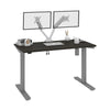 48" Twin Monitor Adjustable Desk in Two-Tone Gray