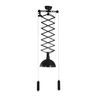 Black Scissor-Style Functional Hanging Office Light