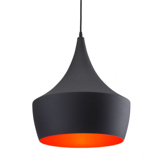 Sleek Black & Copper Hanging Ceiling Lamp