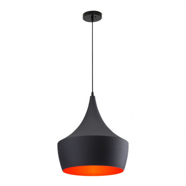 Sleek Black & Copper Hanging Ceiling Lamp