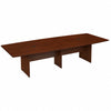120" Boat Shaped Conference Table with Wood Base in Hansen Cherry