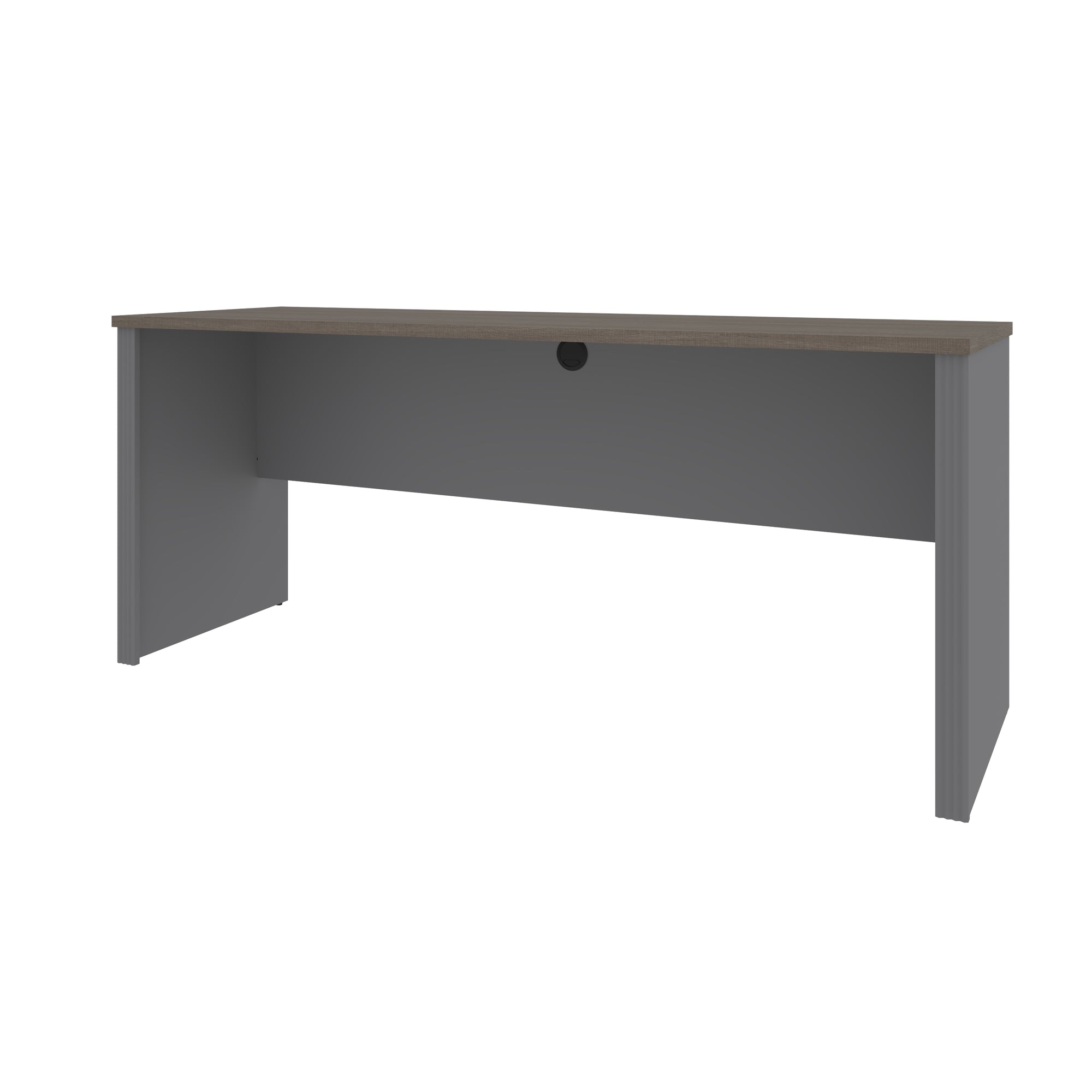 71" Narrow Desk in Bark Gray and Slate Finish