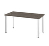 Modern Premium 60" Office Desk with Bark Gray Top & Silver Legs
