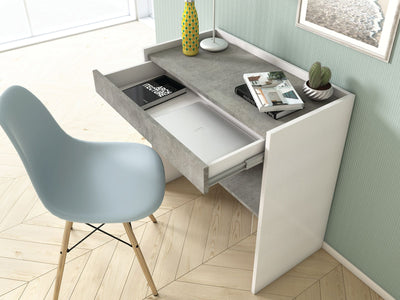 31" Gray Corner Desk with Drawer