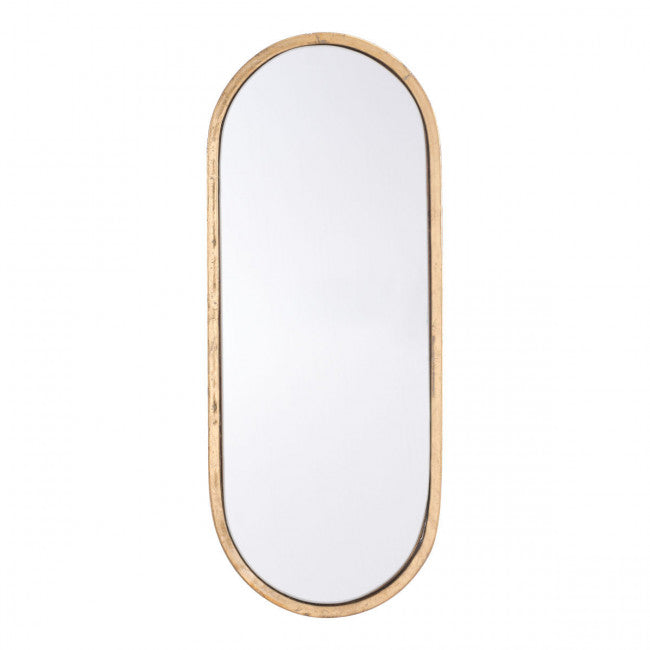 Simple Oval Mirror w/ Gold Frame