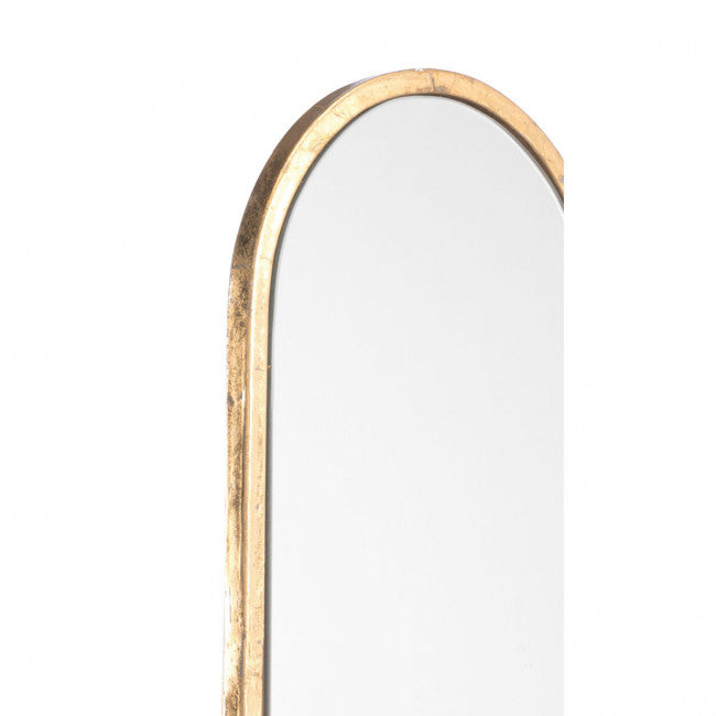 Simple Oval Mirror w/ Gold Frame