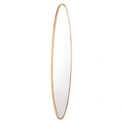 Simple Large Oval Mirror w/ Gold Frame