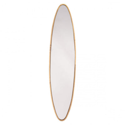 Simple Large Oval Mirror w/ Gold Frame