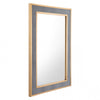 Classic Rectangular Wide Gray & Gold-Framed Mirror