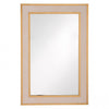 Classic Rectangular Wide Cream & Gold-Framed Mirror