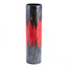 Large Black & Red Lava-Style Vase