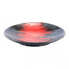 Shallow Black & Red Lava-Style Decorative Plate