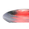 Shallow Black & Red Lava-Style Decorative Plate