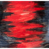 Shallow Black & Red Lava-Style Decorative Plate