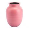 Short Cheerful Coral Vase w/ Simple Design