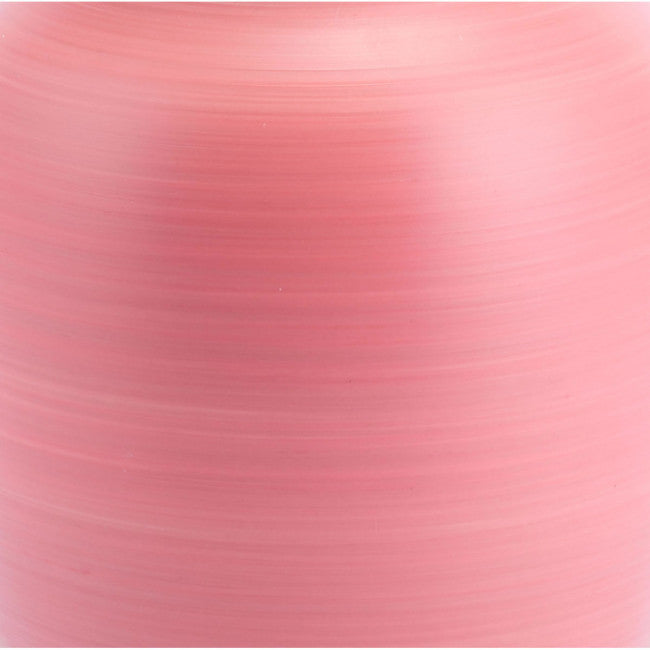 Short Cheerful Coral Vase w/ Simple Design