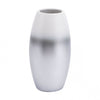 Shining Rounded Silver & White Vase