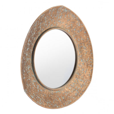 Roundabout Mirror in Distressed Gold