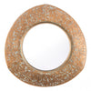 Roundabout Mirror in Distressed Gold