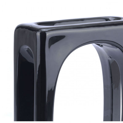 Black High-Gloss Desktop Sculpture