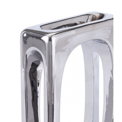 Silver High-Gloss Desktop Sculpture