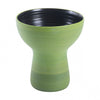 Short Black & Green Open-Mouth Vase