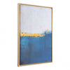 Blue & Yellow Wall Art w/ Gold Frame