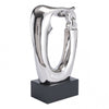 Fluid Silver Desktop Sculpture w/ Chain Link