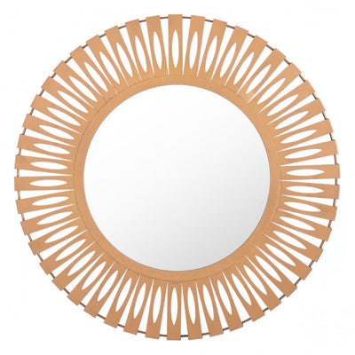 Bold Round Mirror Sunburst Mirror w/ Steel Frame