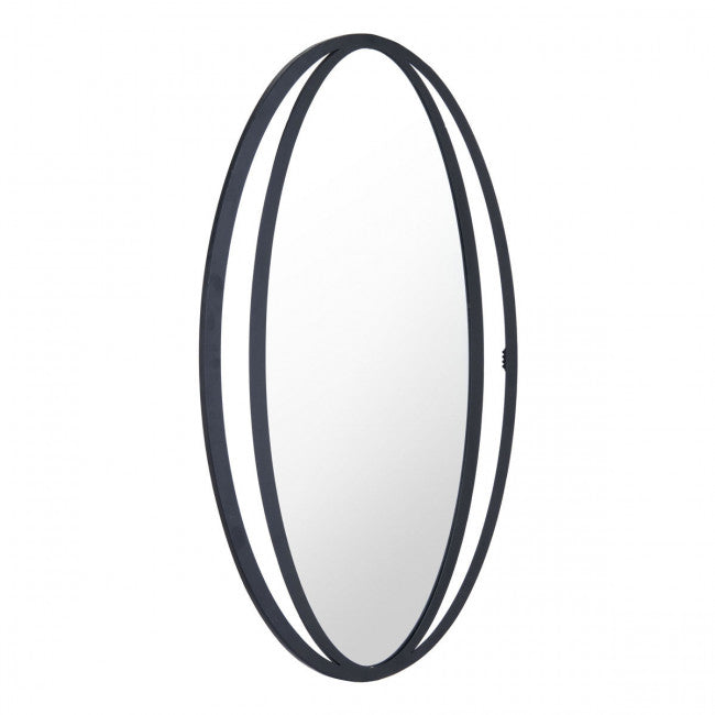 Oval Mirror w/ Wrought Iron Look