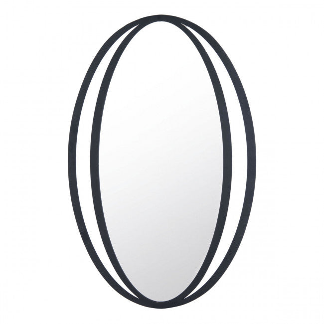 Oval Mirror w/ Wrought Iron Look