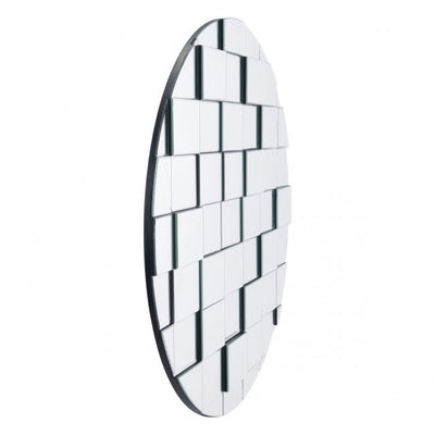 Round Multi-Squared Mirror w/ Colored Tints