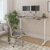 59" Twin Monitor Adjustable Desk in Bark Gray